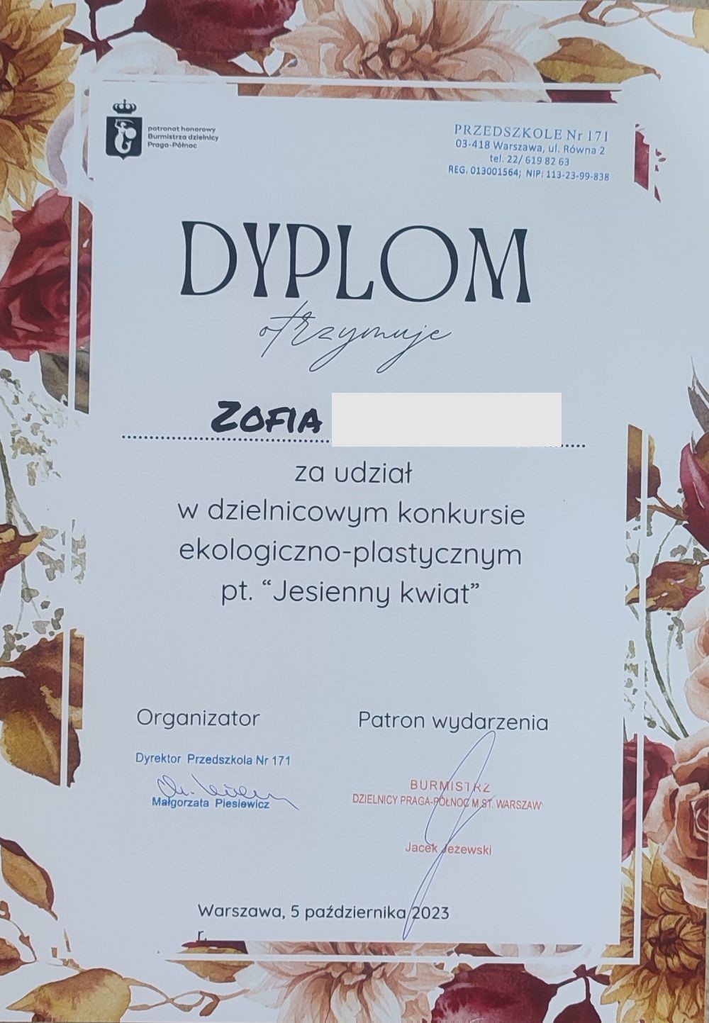 dyplom zosi