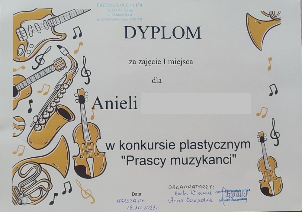 Dyplom Anieli